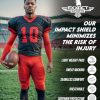 Elite 6-Pad Adult Padded Football Shirt with Chest, Shoulder, Ribs & Spine Protection, Mens Football Padded Compression Shirt