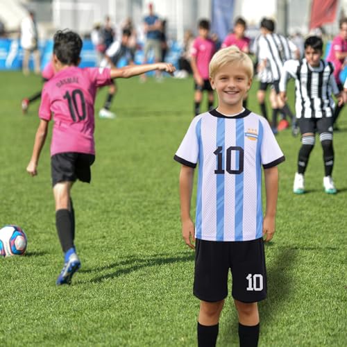 Soccer Jerseys for Kids Boys Girls Youth for Sport Football Training Uniform Soccer Fans Shirt Gift Kit Set