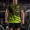 Hi-Vis Safety T-Shirt Customize Logo US Flag Reflective Security Shirts Team Work Uniform