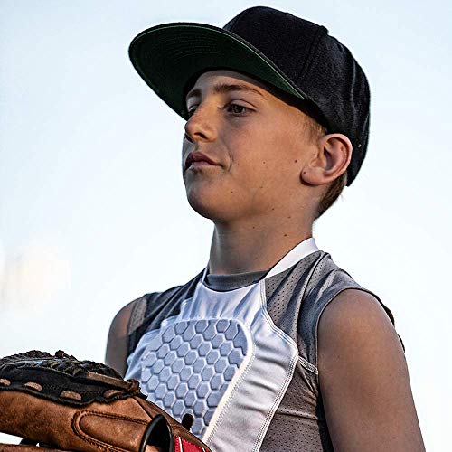 Chest Protector Baseball Heart Guard Sternum Protection for Adults. Compression Shirt with HEX Padded Shirt