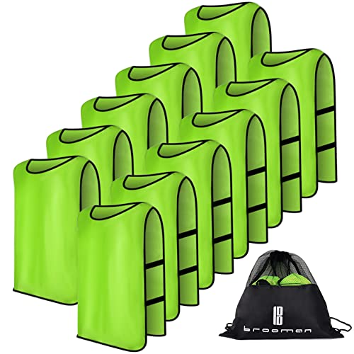 Scrimmage Training Vest Kids Youth Adult Soccer Practice Jersey Athletic Pinnies (12 &24 Pack)