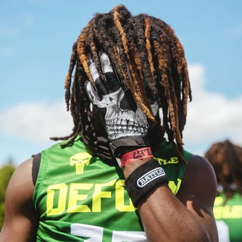 Sports Back of Hand Wide Receiver Football Gloves, Ultra-Tack Sticky & Grip, No Slip - Adult & Youth