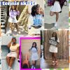 Women's Pleated Skirt Mini Skater Basic Skirts High Waist School Girls Uniform Short Cheerleader Skirt