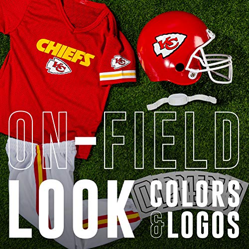 NFL Youth Football Uniform Set for Boys & Girls - Includes Helmet, Jersey & Pants with Chinstrap + Numbers